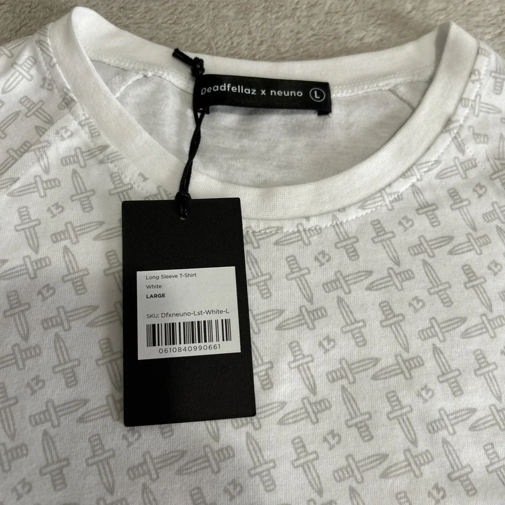 NWT Deadfellaz x Neuno Long Sleeve shirt (White) Large